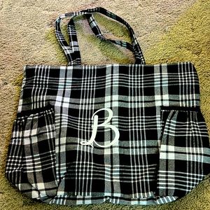 Plaid tote bag